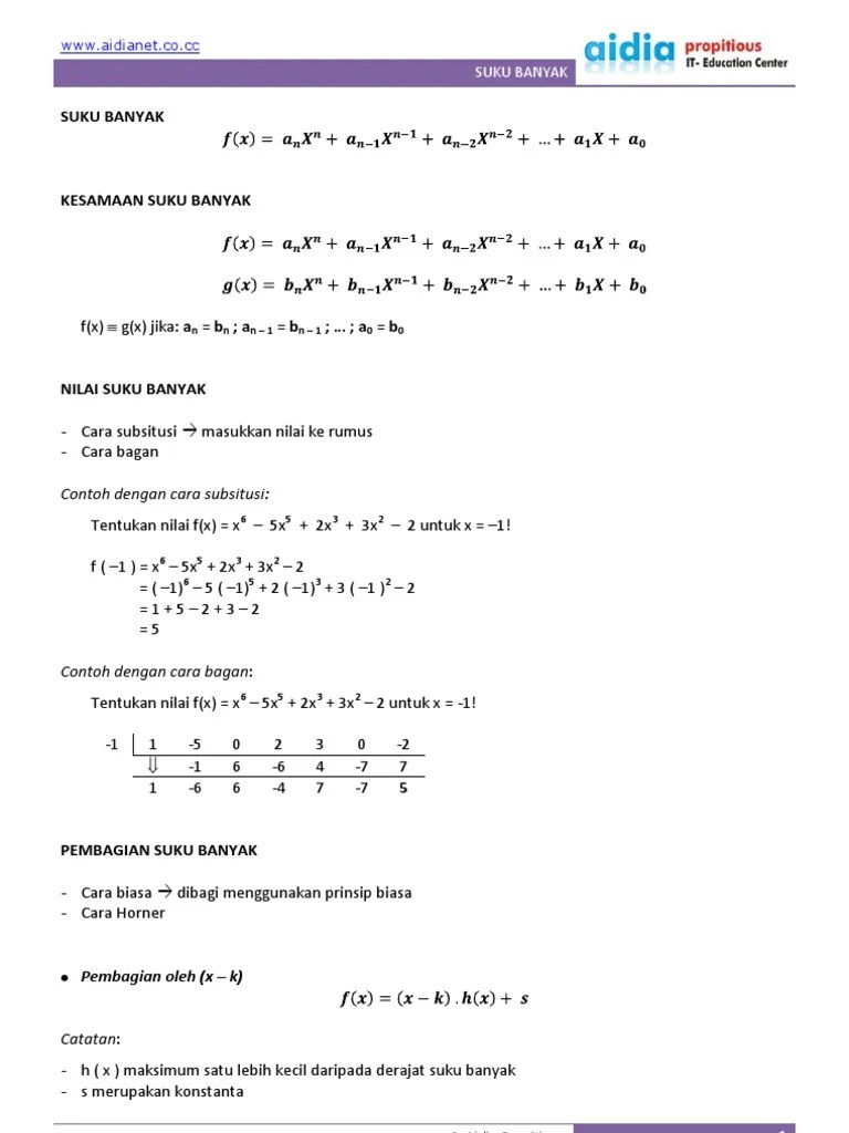 Suku Banyak | PDF