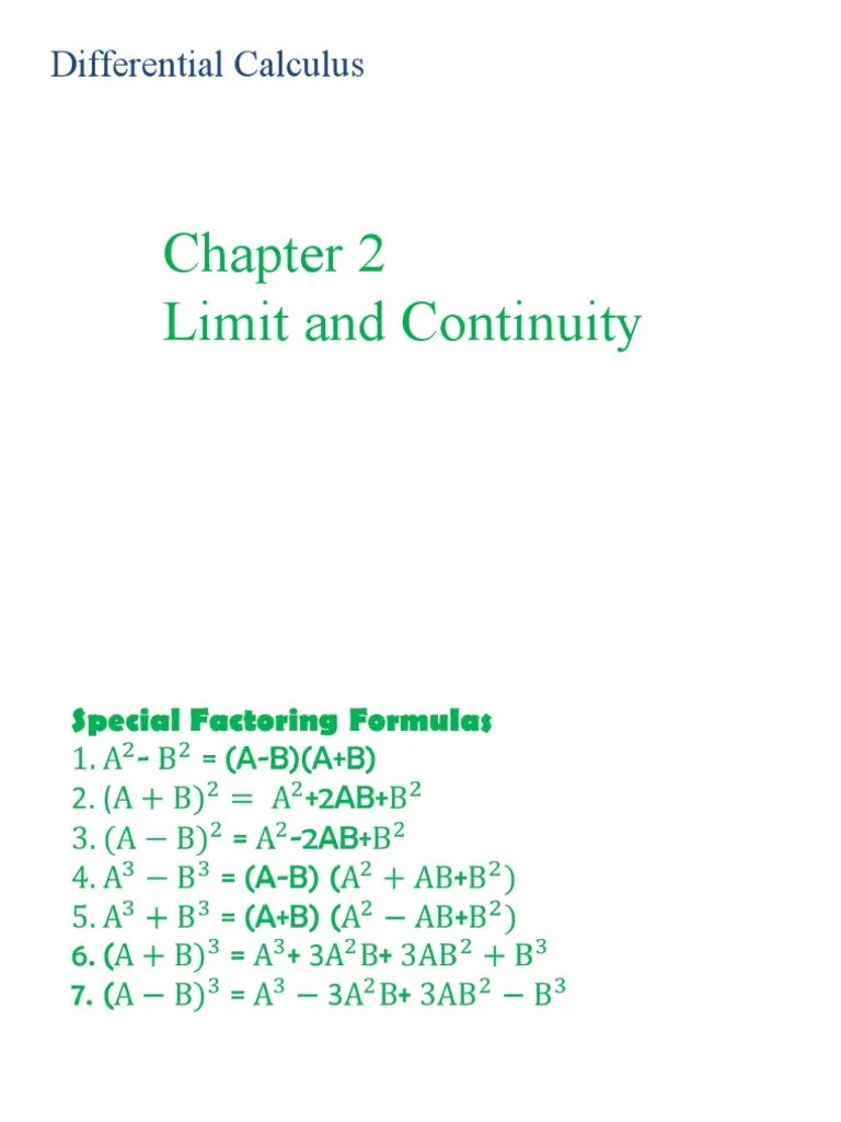 Chapter 1 Limit And Continuity | PDF | Fraction (Mathematics ...