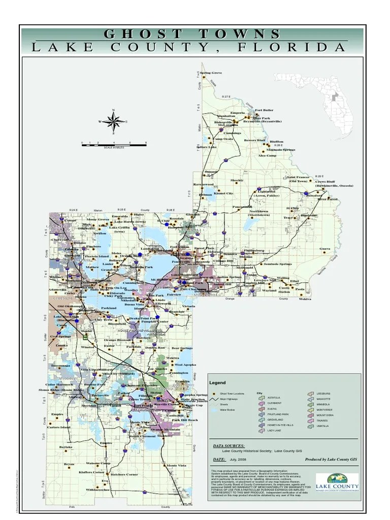 Map Of Lake County Florida Cities 1