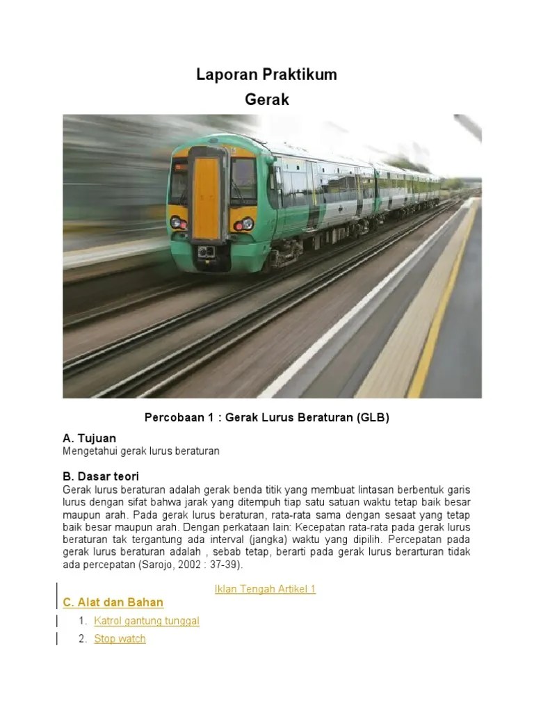 Laporan Praktikum GERAK | PDF