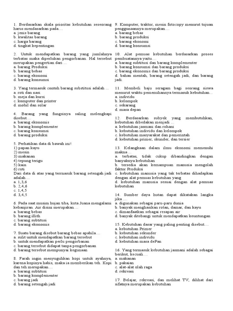 Soal Kls 7 SMT 2 | PDF