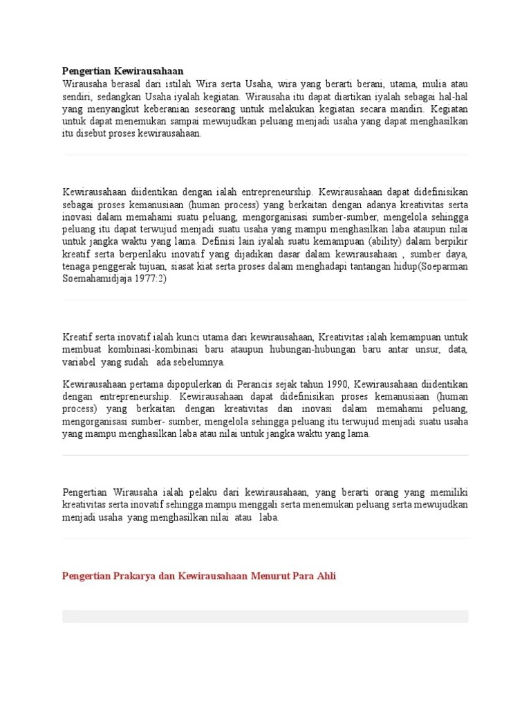 Pengertian Kewirausahaan