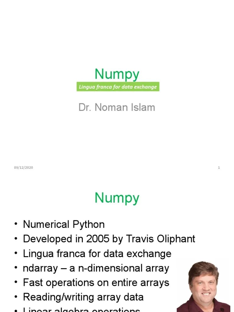 Numpy | PDF | Matrix (Mathematics) | Algebra