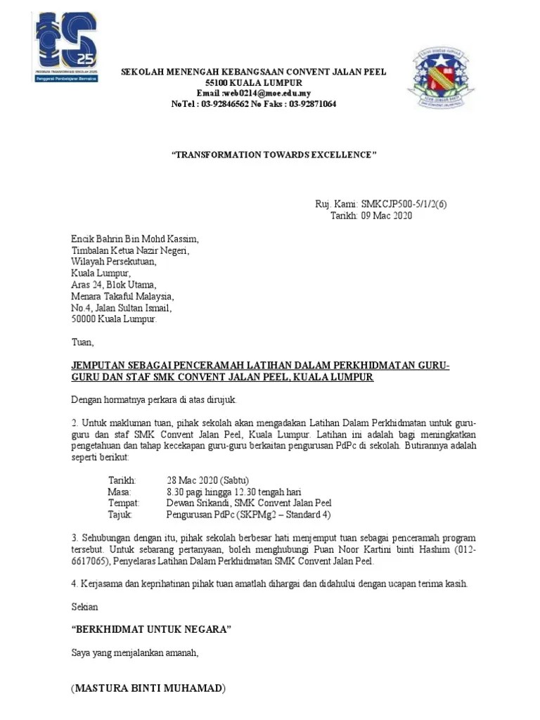 Surat Jemputan Penceramah 