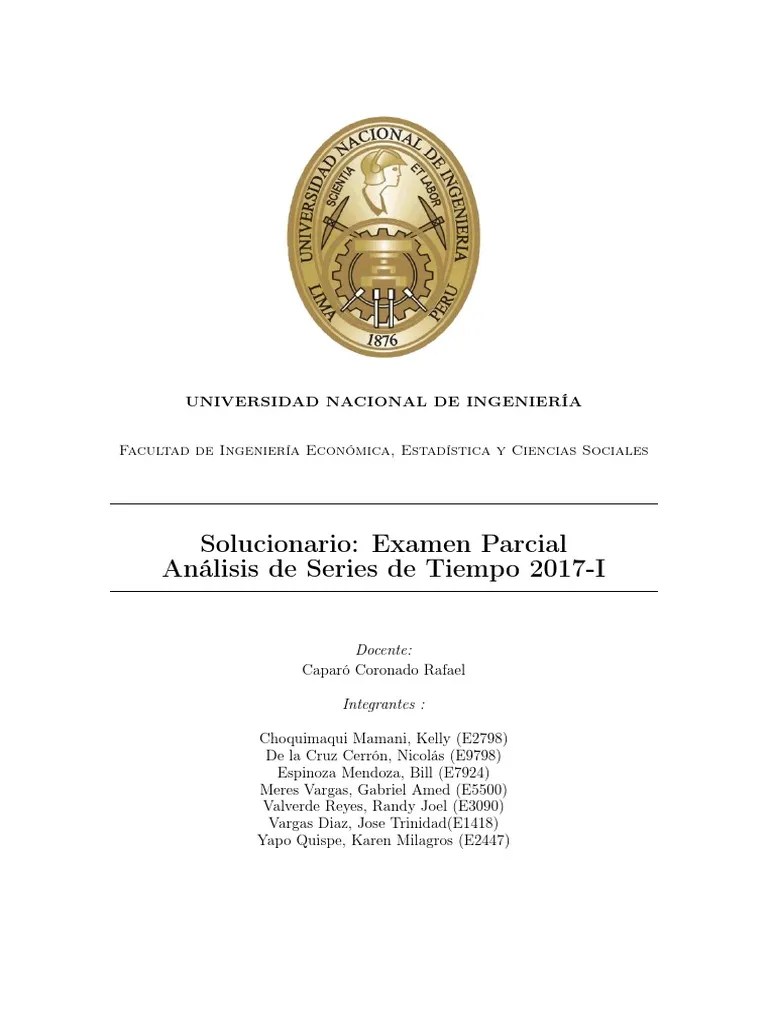 Solucionario-Examen-Parcial 2017.1 | PDF | Análisis Matemático | Matemáticas Aplicadas