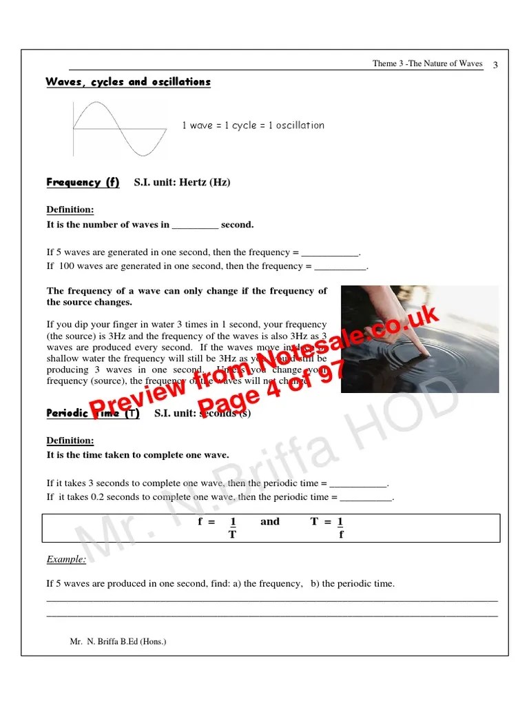 Physics Form 4 Notes PDF | PDF | Frequency | Refraction