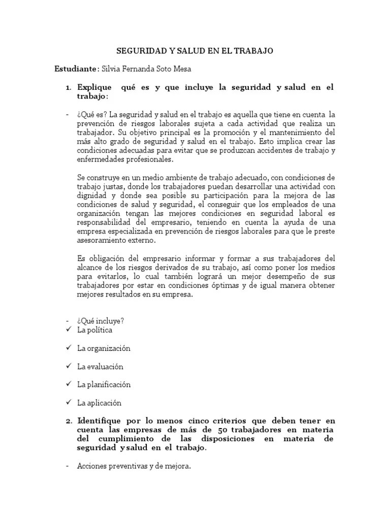 Seguridad Y Salud En El Trabajo | PDF | Seguridad | Seguridad Y Salud Ocupacional
