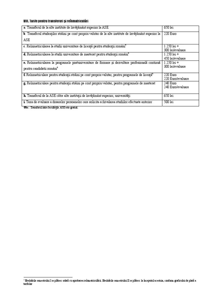 Dolarul american a scăzut cu 1,48 bani în faţa monedei naţionale, bnr anunţând un curs de 4,3406 lei, faţă de 4,3554 lei în şedinţa anterioară. Viii Tarife Pentru Transferuri Si ReinmatriculÄƒri 650 Lei 220 Euro Pdf
