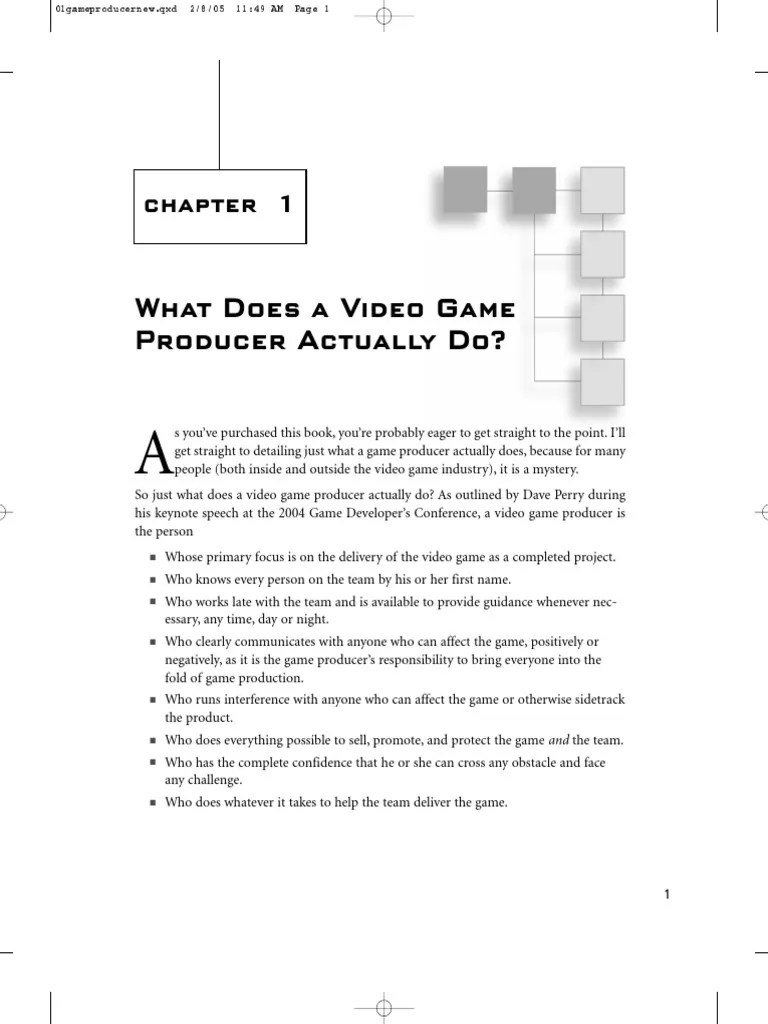 Game Producer Job Pdf Goal Video Games