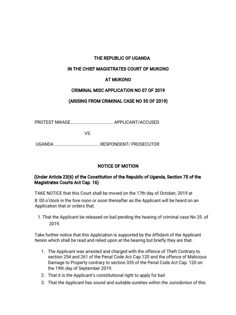 Bail Application | PDF