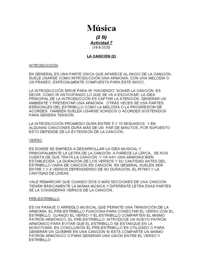 Compartir · vivimos en un mundo cada vez más rápido, más ágil y de atención corta; Musica 2 B Actividad 7 Lunes 18 8 20 Pdf Estribillo Armonia