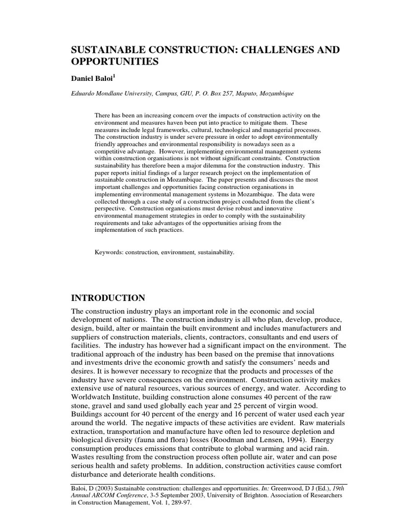 Sustainable Built Environment Abhi | PDF | Environmental Resource ...