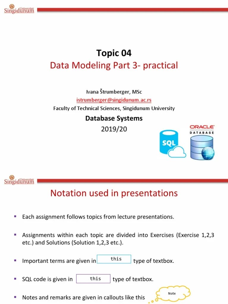 Data Modeling Part 3 - Practical | PDF | Databases | Menu
