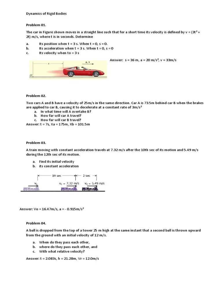 Dynamics Of Rigid Bodies | PDF | Acceleration | Collision