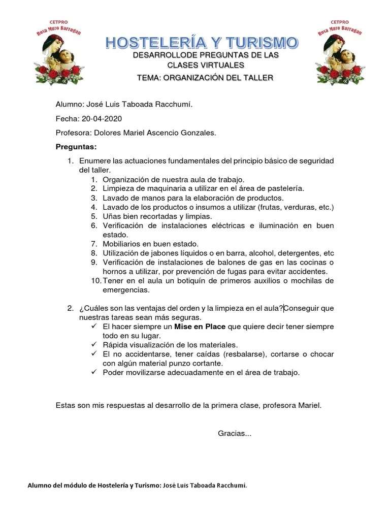 Clase 1 - Organizacion Del Taller | PDF