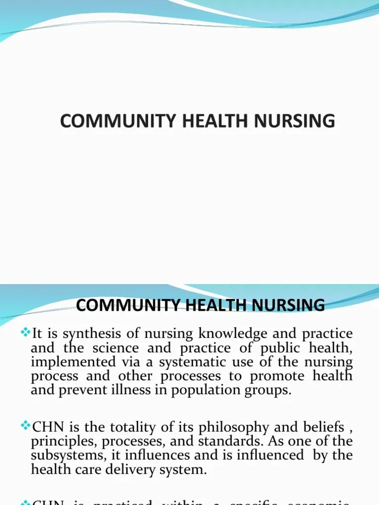CHN Lecture 1 | PDF | Nursing | Public Health