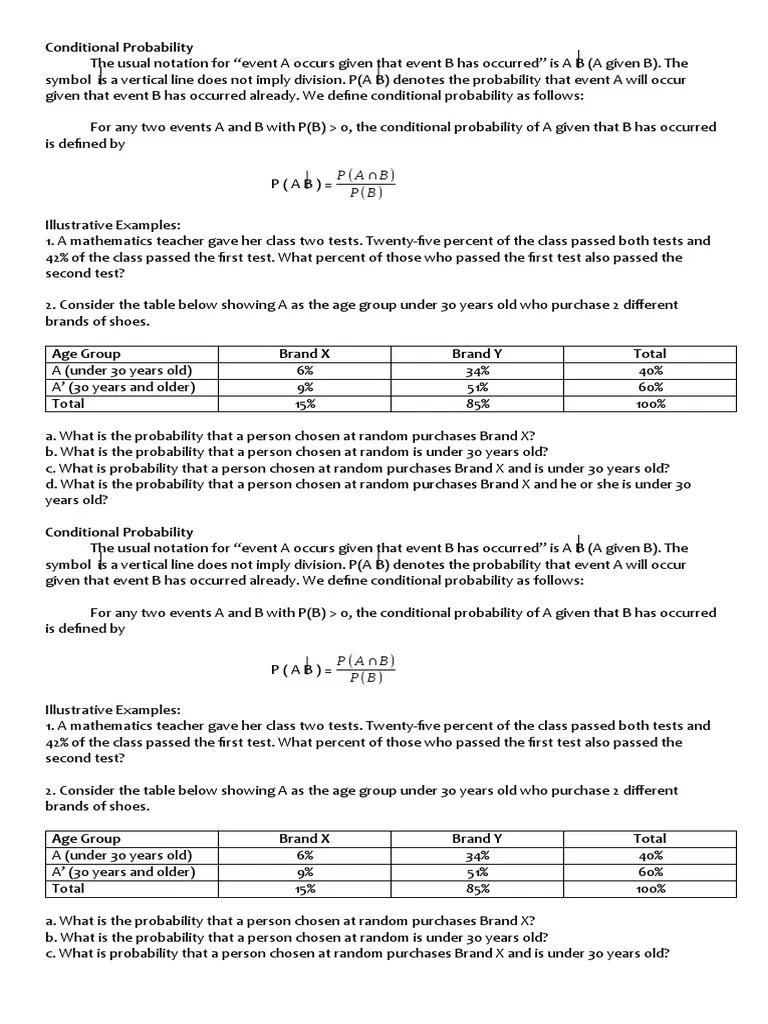 Lecture - Conditional Probability | PDF | Probability | Teaching ...