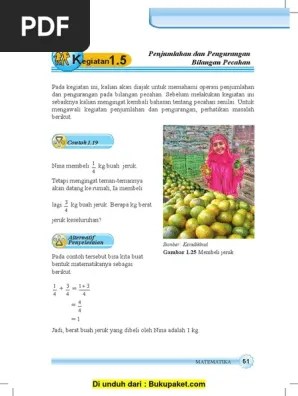 Penjumlahan Dan Pengurangan Bilangan Pecahan | PDF