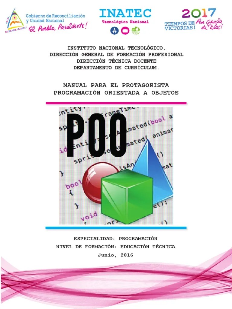 Manual De Programacion Orientada A Objetos PDF | PDF | Objeto ...