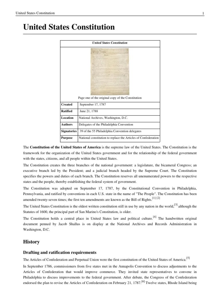 United States Constitution | PDF | United States Constitution | U.S. State