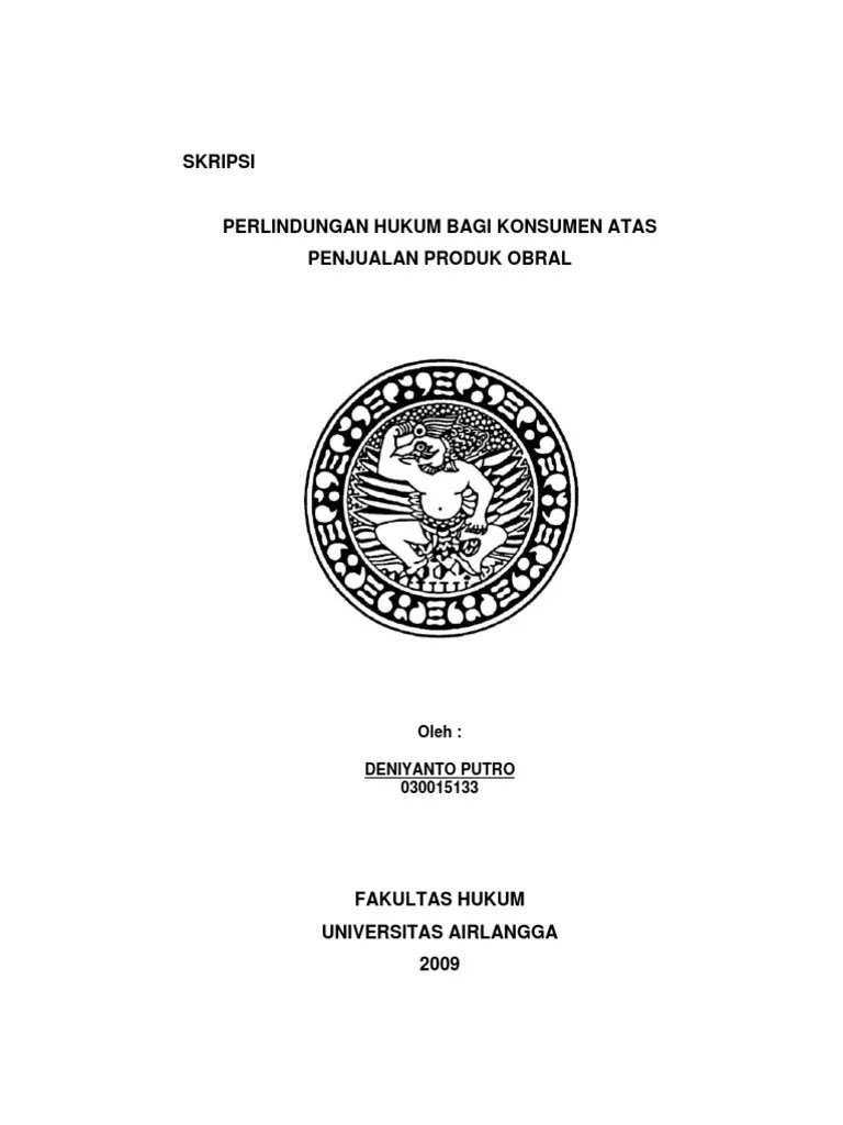 Contoh skripsi hukum bisnis