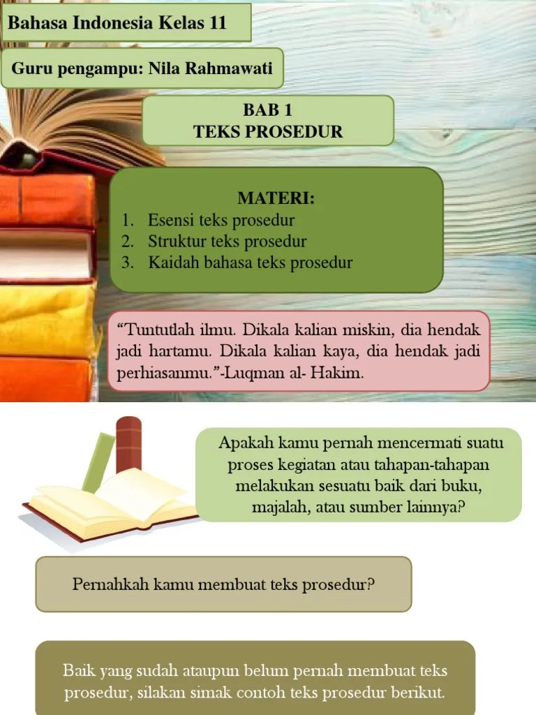 TEKS PROSEDUR Materi 1 | PDF