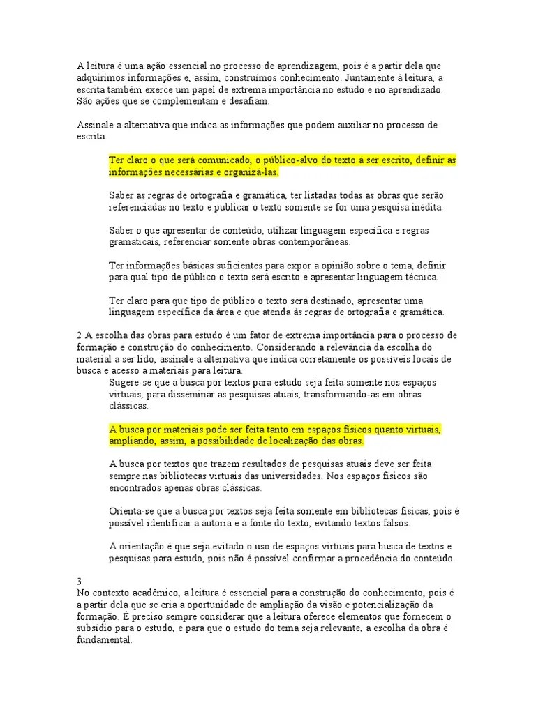 Prova Estudar E Aprender À Distância Com Resultado | PDF | Educação à ...