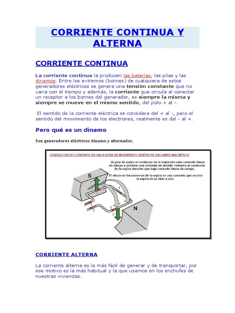 Corriente Continua Y Alterna | PDF