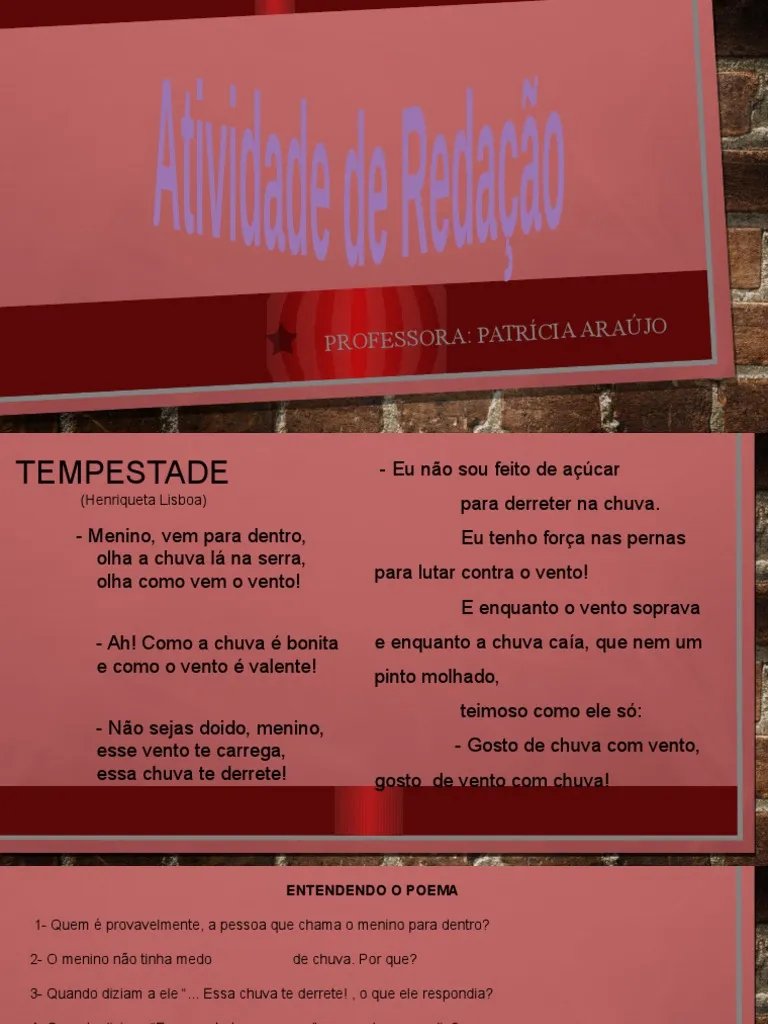 Atividade Poema 6 Ano  PDF.