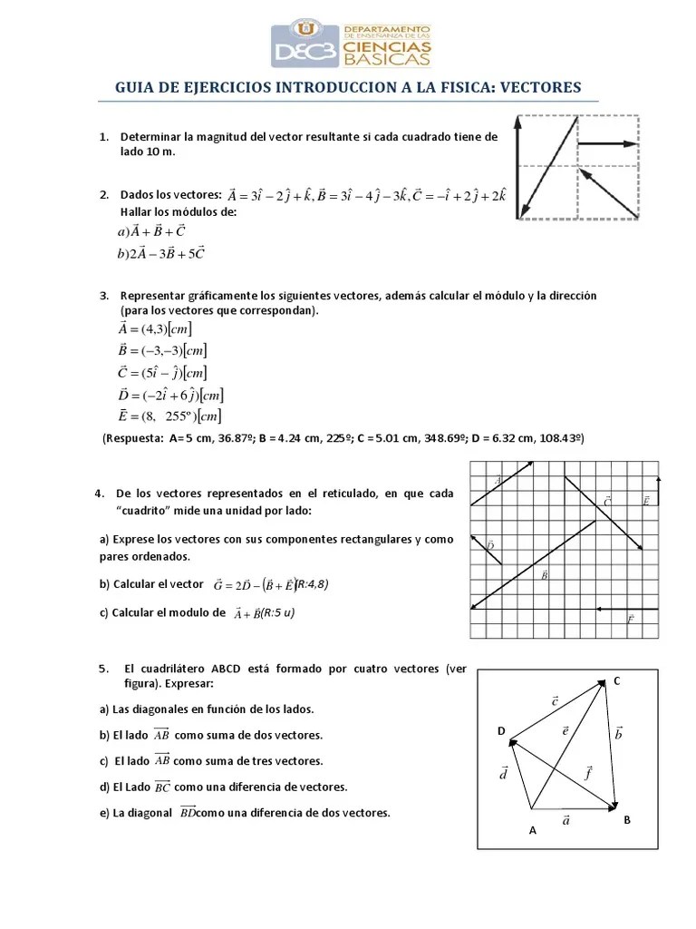 1 Guia Vectores New16 PDF | PDF | Perpendicular | Vector Euclidiano
