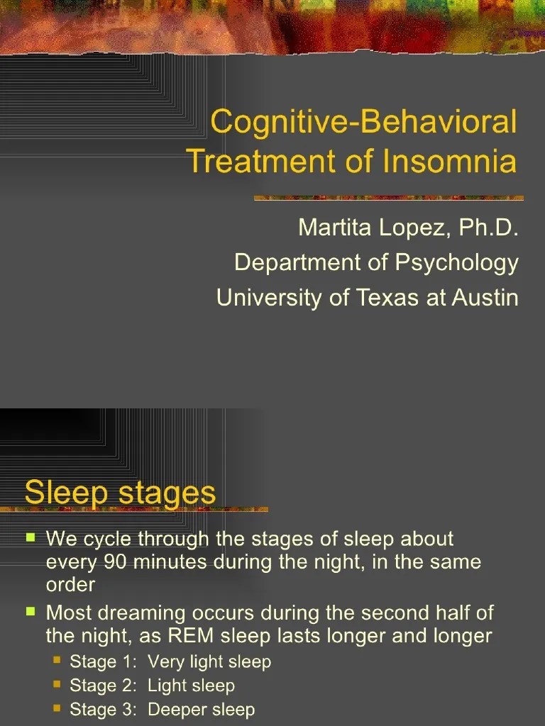CBT Insomnia | PDF