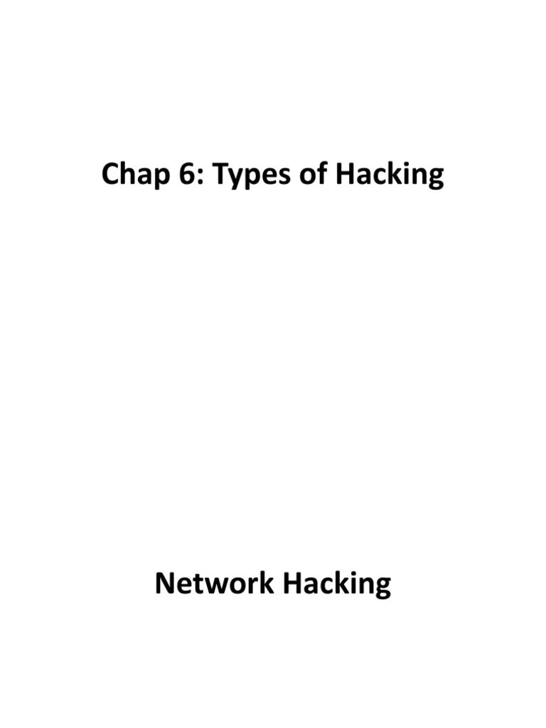 Chap 6 ETI Types Of Hacking | PDF | Computer Network | Port (Computer ...