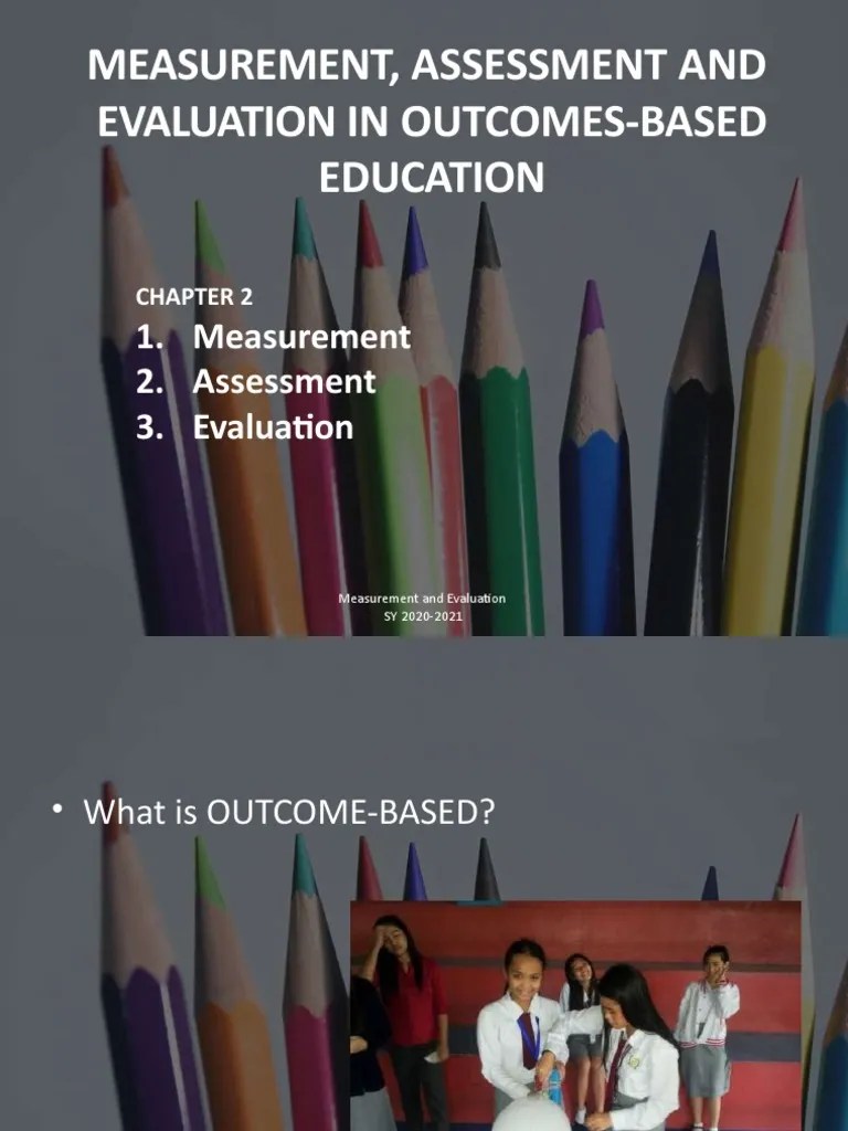 Measurement, Assessment And Evaluation In Outcomes-Based Education | PDF | Educational ...