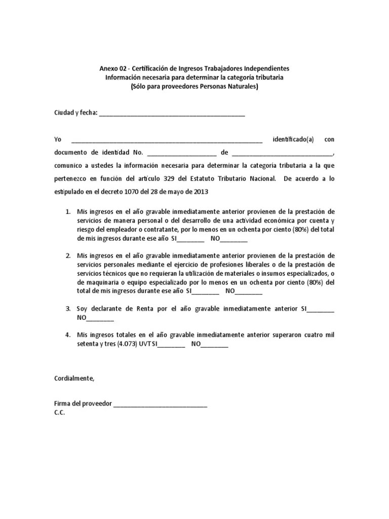 FORMATO-Anexo 2 | PDF