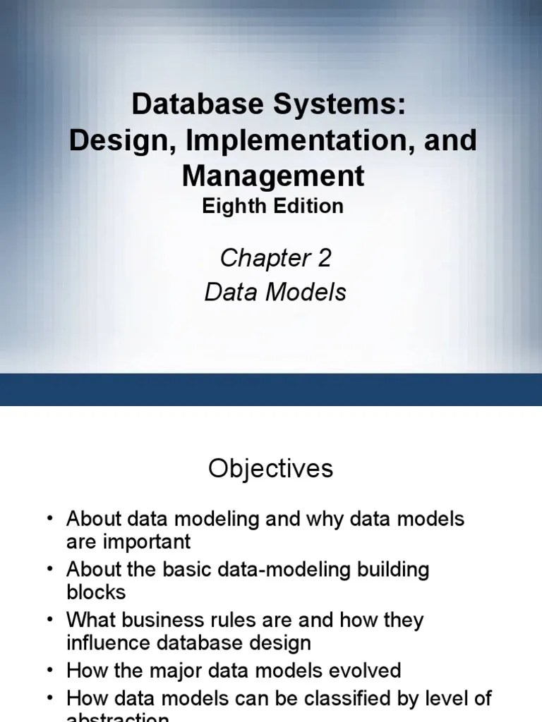 Chapter 2 - Data Models | PDF | Relational Database | Databases