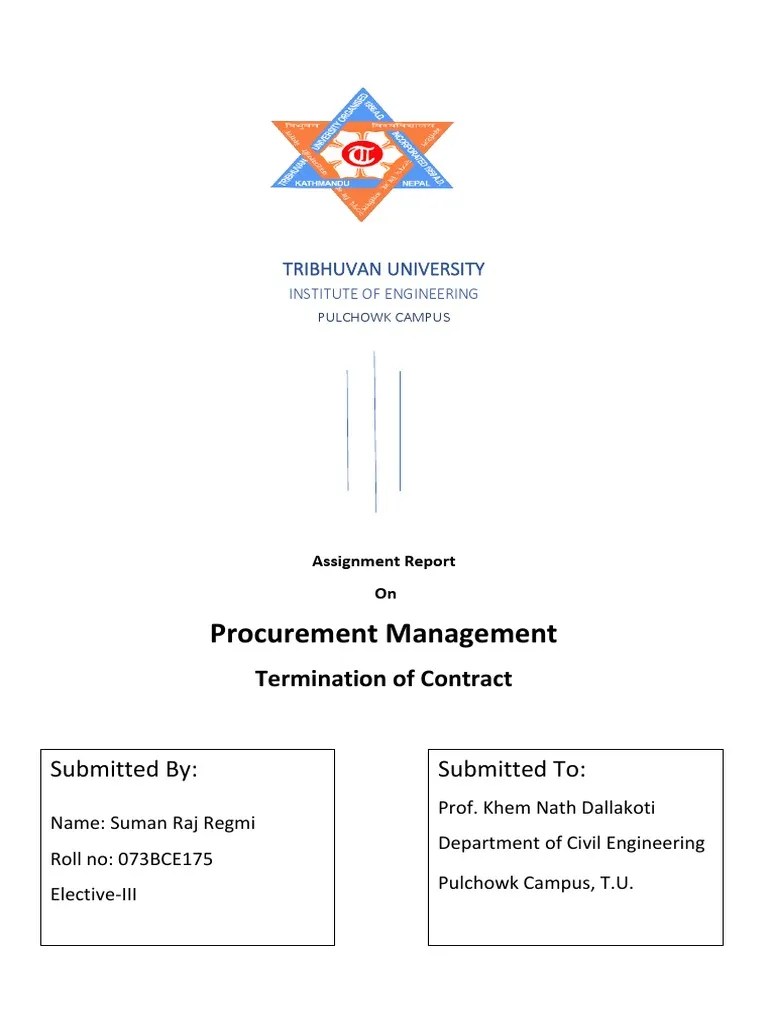 Termination Of Contract | PDF | Procurement | Virtue