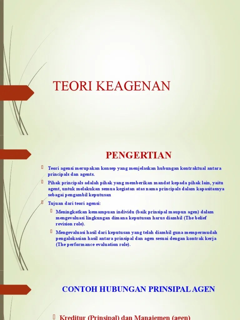 Teori Keagenan | PDF