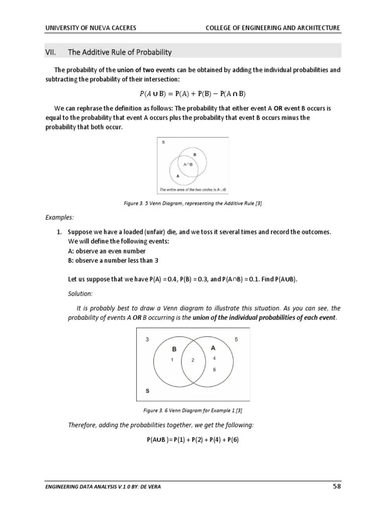 Additive Rule Of Probability | PDF | Probability | Probability And ...