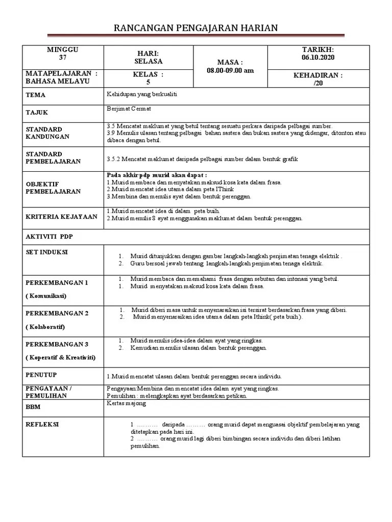 Jawapan bahasa melayu penulisan upsr: Rph Bm Ulasan Tahun 5 05 08 20 Pdf