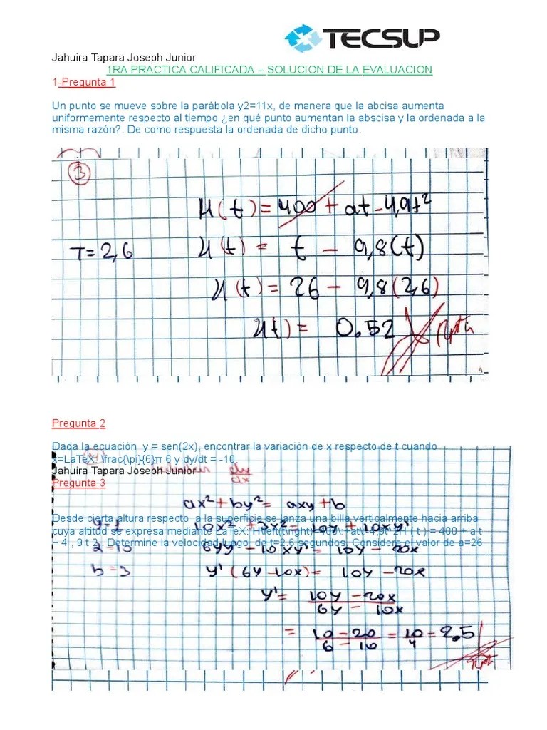 Solucion Practica Calificada | PDF