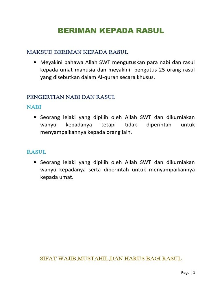 Pengertian Rasul Ulul Azmi Menurut Bahasa Dan Istilah