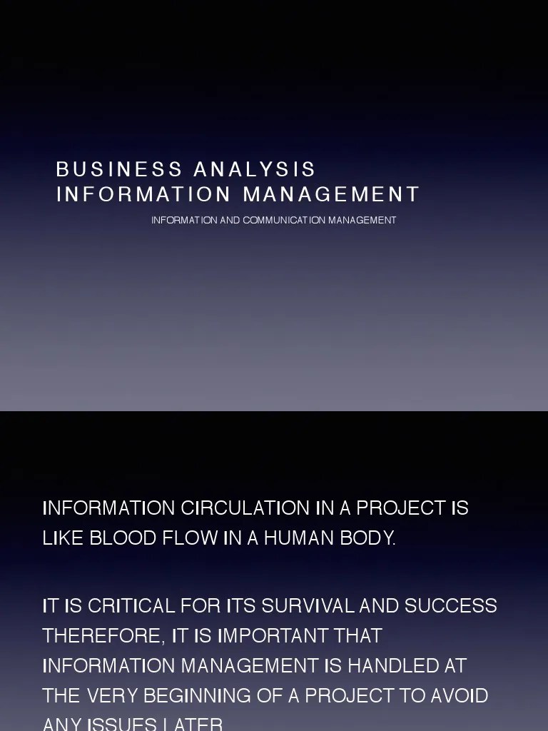 8-Business Analysis Information Management PDF | PDF | Business Analysis | Information