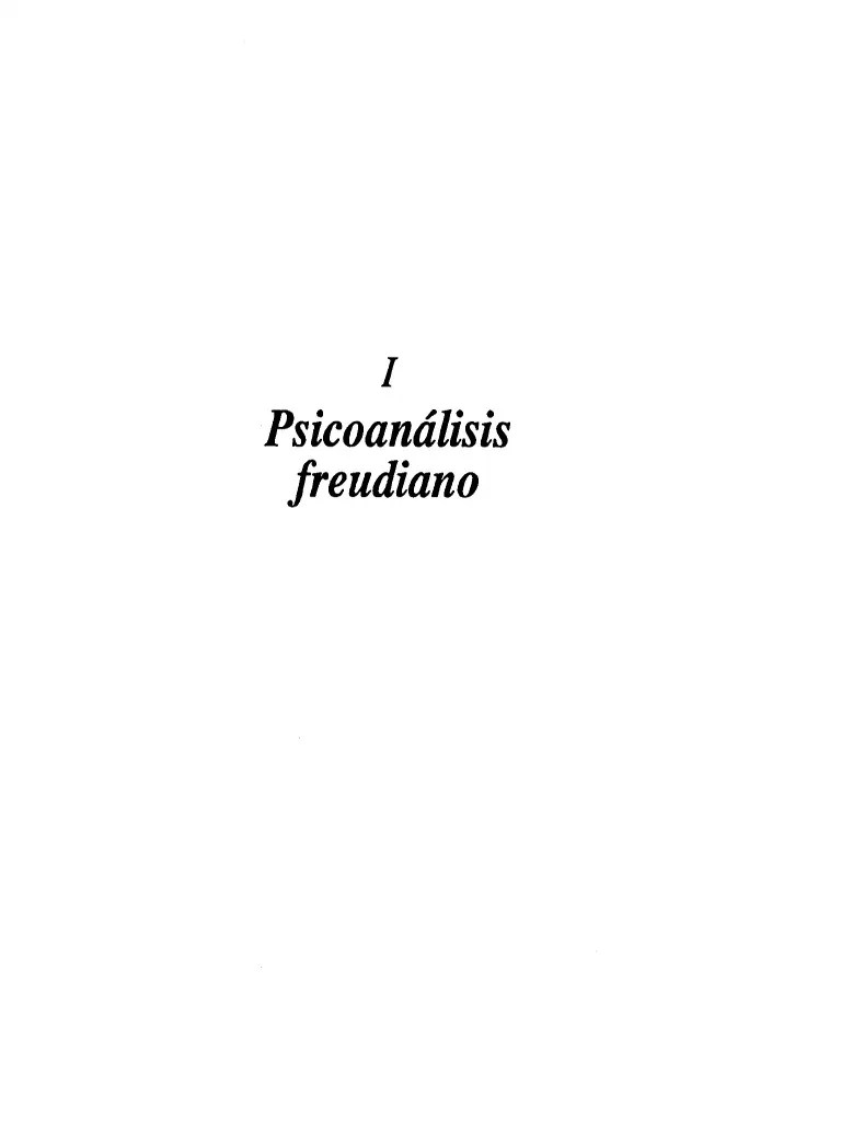 Psicoanálisis Freudiano PDF | PDF | Sigmund Freud | Mente Inconsciente