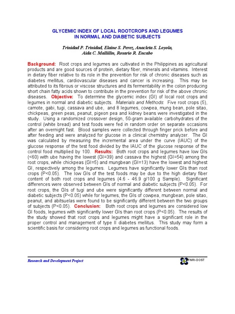 Glycemic Index | PDF | Glycemic Index | Food And Drink