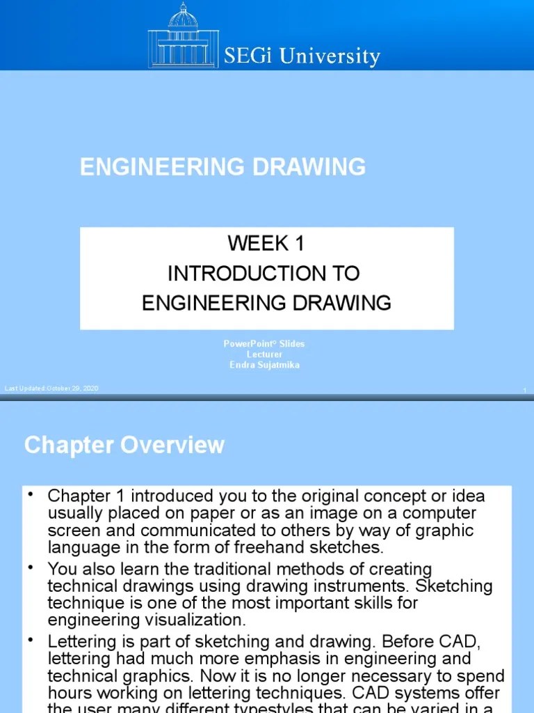 Introduction Engineering Drawing | PDF | Technical Drawing | Drawing