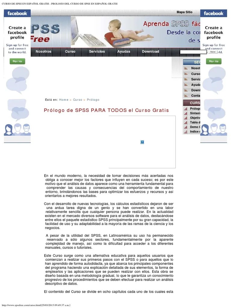 Curso De SPSS En Español Gratis | PDF | Spss | Estadísticas