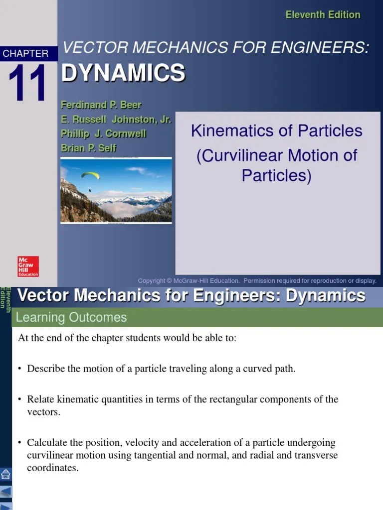 Week 3 Kinematics Of Particles (Curvilinear Motion Of Particles) | PDF | Acceleration | Velocity