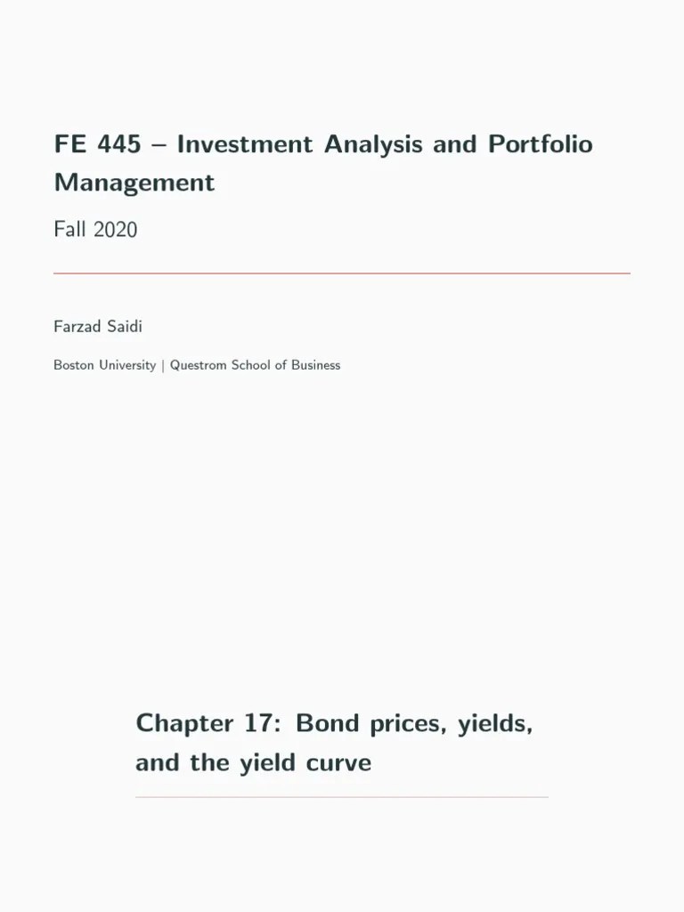 Lecture17 PDF | PDF | Yield Curve | Bonds (Finance)