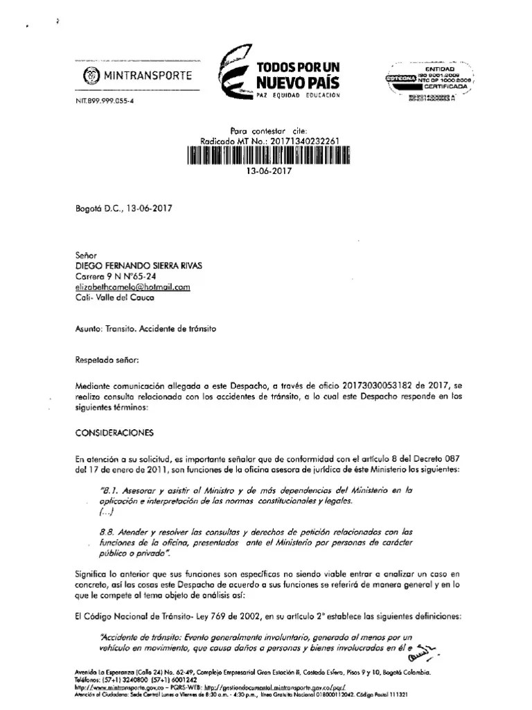 Accidente De Transito | PDF