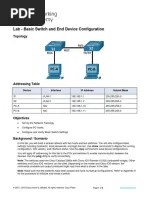 1.1.7 Lab - Basic Switch Configuration | PDF | Ip Address | I Pv6